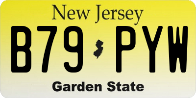 NJ license plate B79PYW