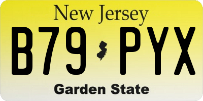 NJ license plate B79PYX