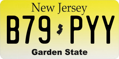 NJ license plate B79PYY