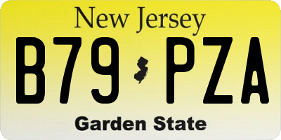 NJ license plate B79PZA