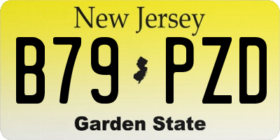 NJ license plate B79PZD