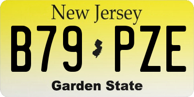 NJ license plate B79PZE