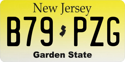 NJ license plate B79PZG