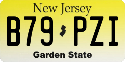 NJ license plate B79PZI