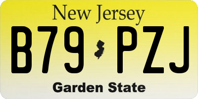 NJ license plate B79PZJ