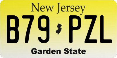 NJ license plate B79PZL