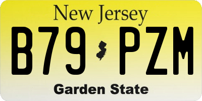 NJ license plate B79PZM