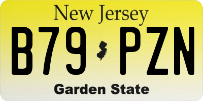NJ license plate B79PZN