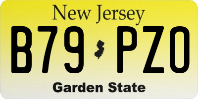 NJ license plate B79PZO