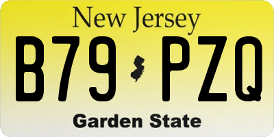 NJ license plate B79PZQ