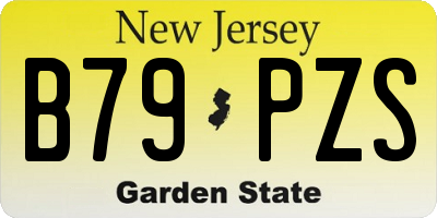 NJ license plate B79PZS