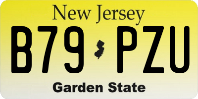 NJ license plate B79PZU