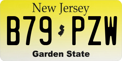 NJ license plate B79PZW