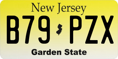 NJ license plate B79PZX