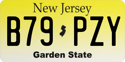 NJ license plate B79PZY