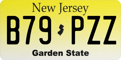 NJ license plate B79PZZ