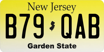 NJ license plate B79QAB