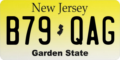 NJ license plate B79QAG