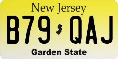 NJ license plate B79QAJ