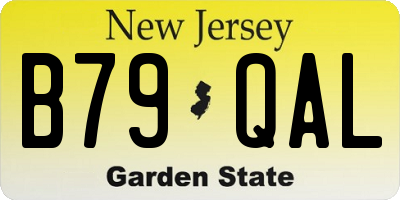 NJ license plate B79QAL
