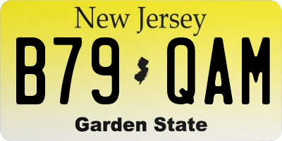 NJ license plate B79QAM