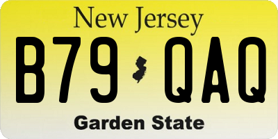 NJ license plate B79QAQ