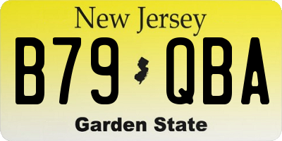 NJ license plate B79QBA