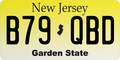 NJ license plate B79QBD