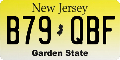 NJ license plate B79QBF