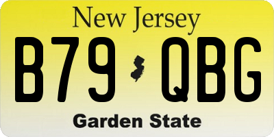 NJ license plate B79QBG