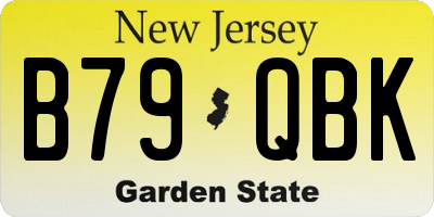 NJ license plate B79QBK
