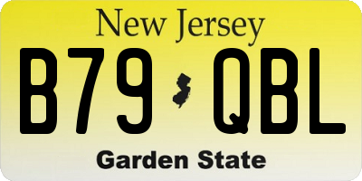 NJ license plate B79QBL
