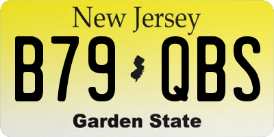 NJ license plate B79QBS