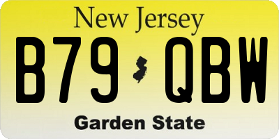NJ license plate B79QBW