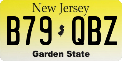 NJ license plate B79QBZ