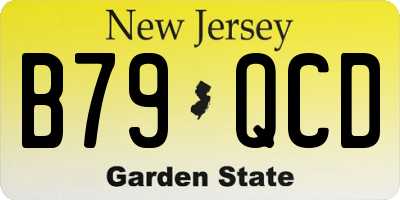 NJ license plate B79QCD