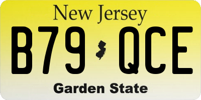 NJ license plate B79QCE