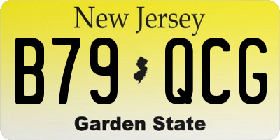 NJ license plate B79QCG
