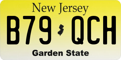 NJ license plate B79QCH