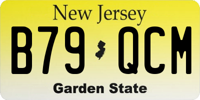 NJ license plate B79QCM