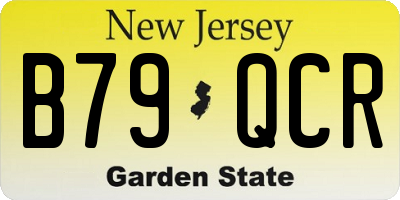 NJ license plate B79QCR