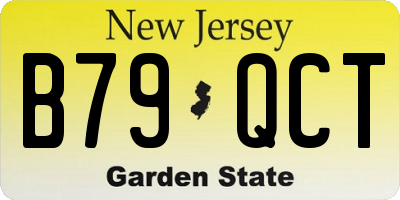 NJ license plate B79QCT