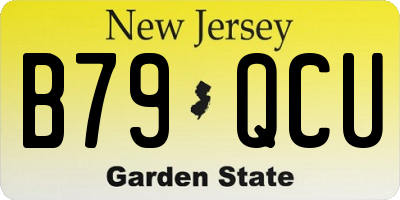 NJ license plate B79QCU