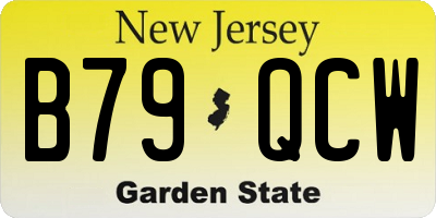 NJ license plate B79QCW