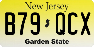 NJ license plate B79QCX