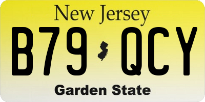 NJ license plate B79QCY