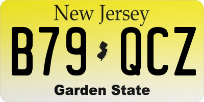 NJ license plate B79QCZ