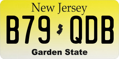 NJ license plate B79QDB