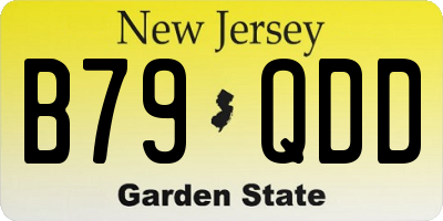 NJ license plate B79QDD