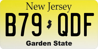 NJ license plate B79QDF